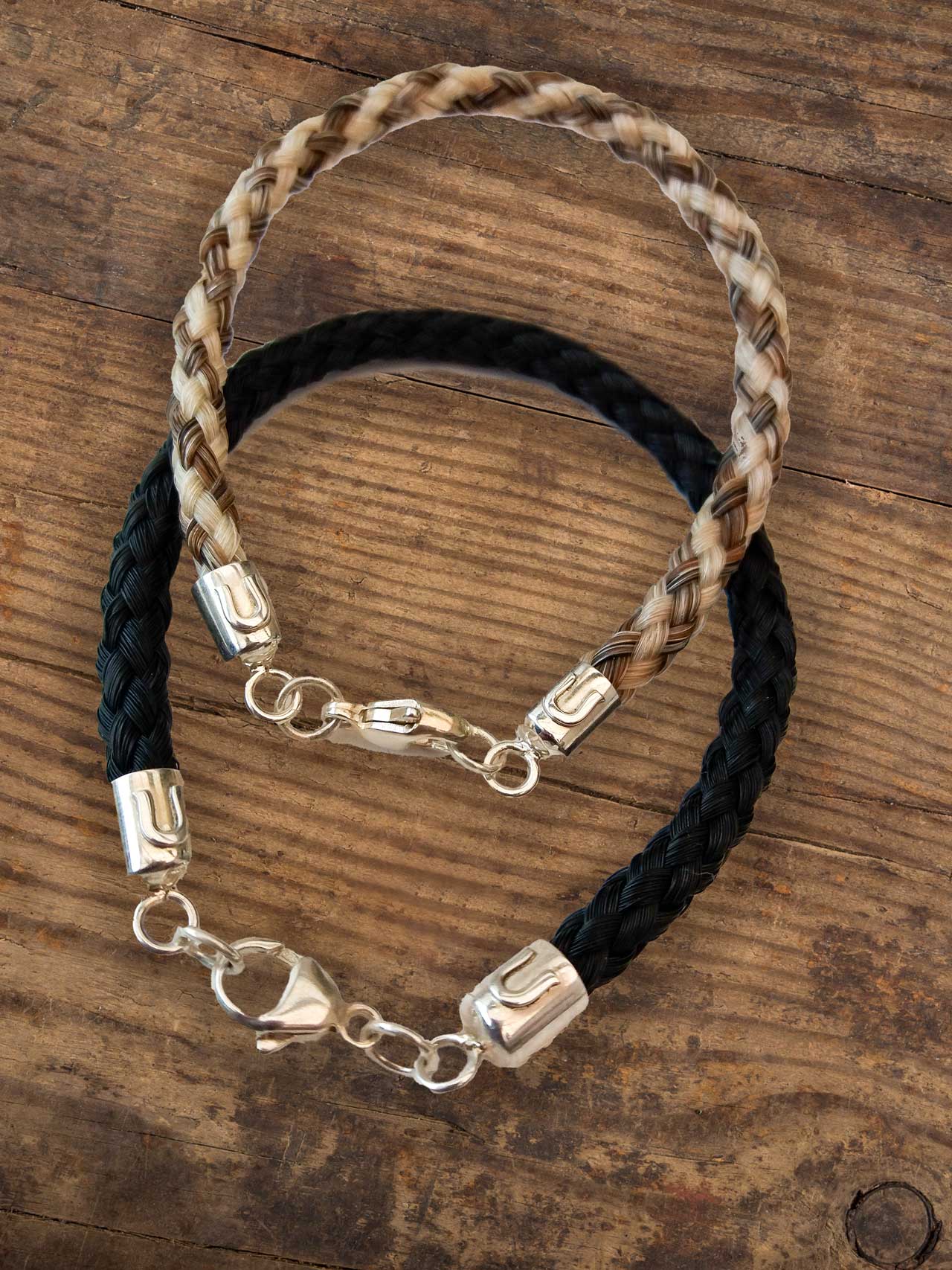 Horsehair jewellery Chunky horse shoe bracelet
